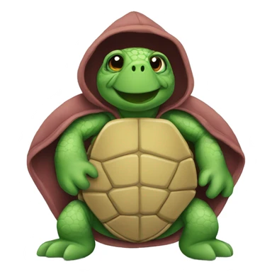 Turtle with hoodie sticker