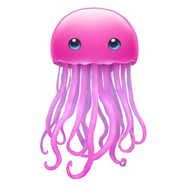 Pink jellyfish sticker