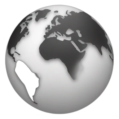 earth black and white with gradient sticker