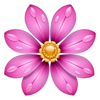 Pink flower sparkling sticker
