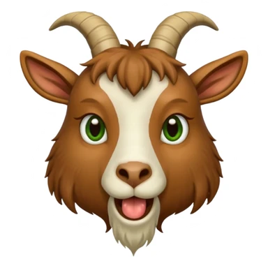 goat with grass in his mouth sticker