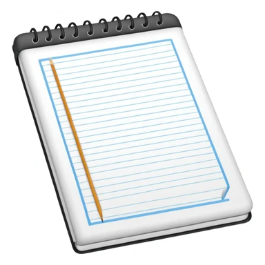 notepad with outlined shapes sticker