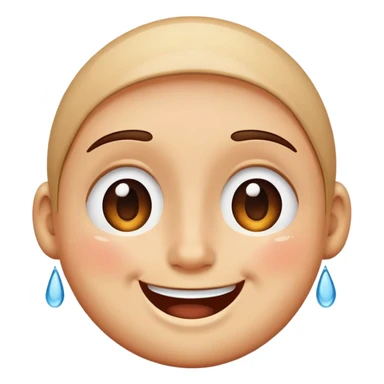 Emoji smile cry happy sticker