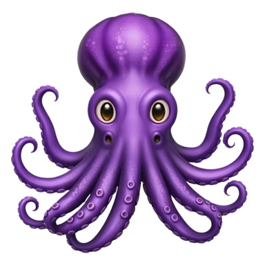 Eggplant and octopus emoji merge sticker