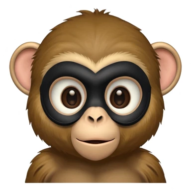 monkey with black mask  sticker