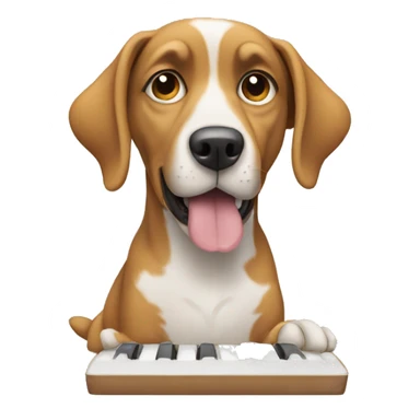 Dog typing  sticker
