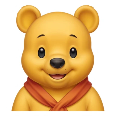 ursinho Pooh smiling face yellow simple sticker