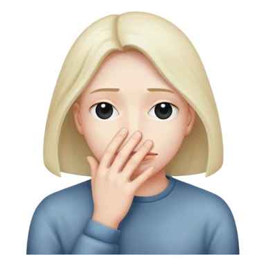 low confidence + hiding face sticker