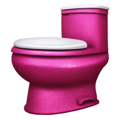 Glitter hot pink toilet  sticker