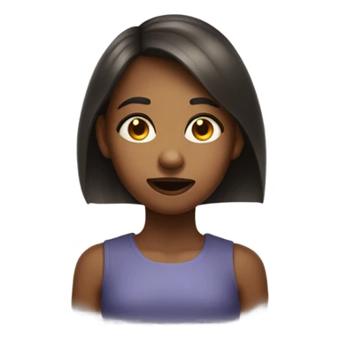 cross eyes girl with tongue out sticker