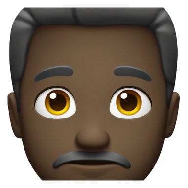 Dark brooding face sticker