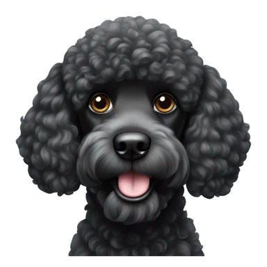 black poodle  sticker