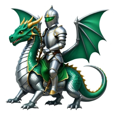 Dragon rider: a knight mounted on a dragon sticker