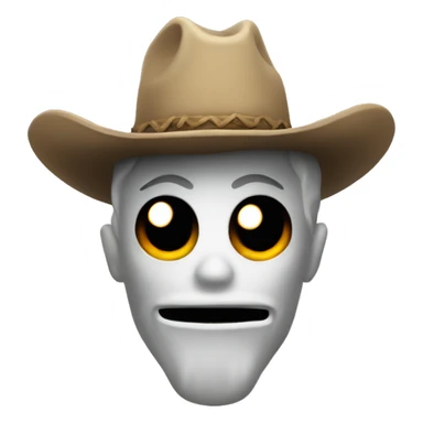 Cowboy ghost sticker