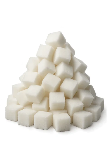 monagna di zollette di zucchero, iperrealistico 4k sticker