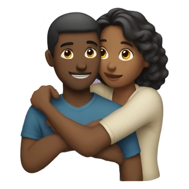 Women and MEN hugging each other sticker