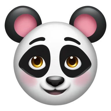 Corazon con panda y brillo sticker