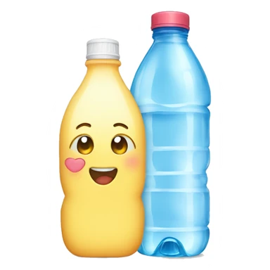 a bottle of water and a bottle of juice sticker