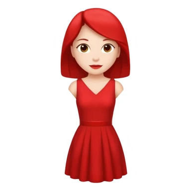 lady in red  sticker