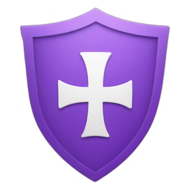purple shield with a white plus symbol  sticker