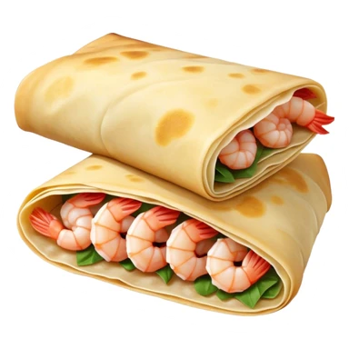 Bánh Xèo Cinematic Realistic Bánh Xèo Dish Emoji, depicted as a crispy, folded crepe filled with shrimp and pork, rendered with dynamic textures and vibrant, appetizing lighting. sticker