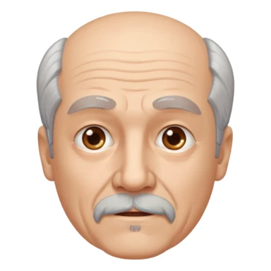 70 year old man with goatee and thinning hair sticker