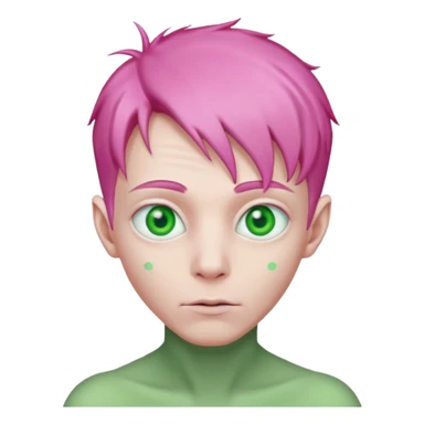 pink haired alien guy sticker