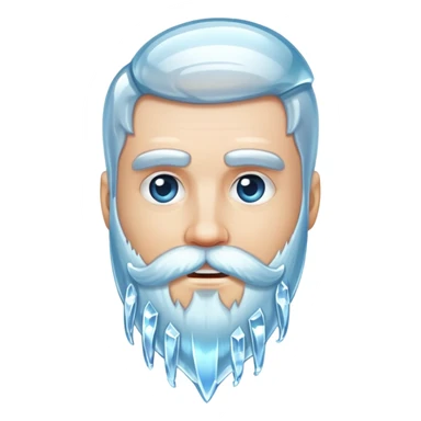 Icicle beard sticker