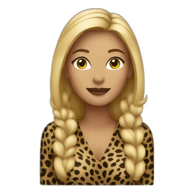 Woman in leopard sticker