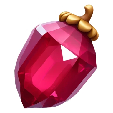 sparkling Ruby Acorn like diamond sticker