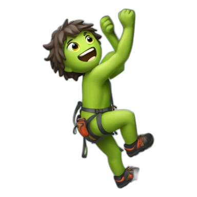 climbing monster sticker
