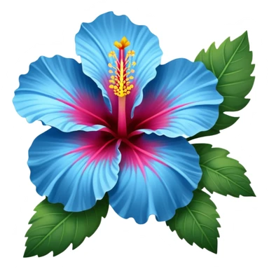 Une fleur hibiscus bleu  sticker