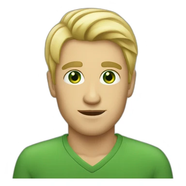 Blonde green eyed man sticker