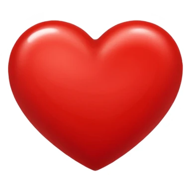 classic red heart, simple and glossy sticker