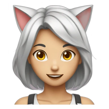 catgirl smug sticker