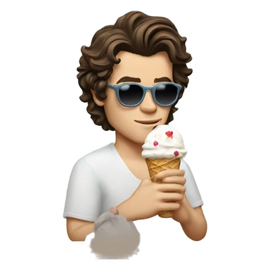 harry styles holding an ice cream and wearing sunglasses sticker