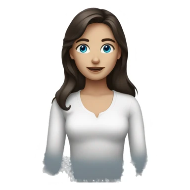 Brunette with blue eyes  sticker