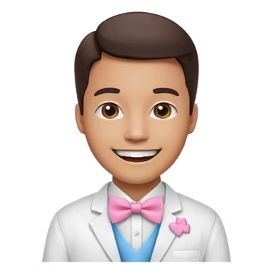 Dentista con un lazo rosa sticker