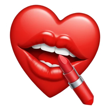 Lipstick mark kiss sticker