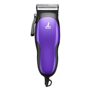 purple hair clipper sticker