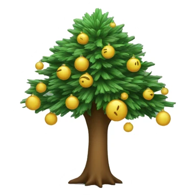 New Year tree sticker