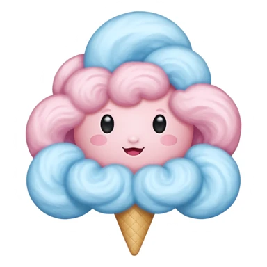 Cotton Candy, Blue Cloud Cotton Candy – light blue puff, oversized and airy. sticker