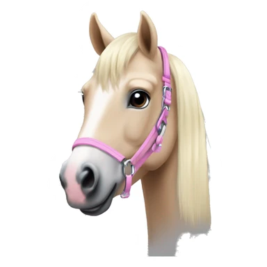Fjord horse mare with pink halter sticker