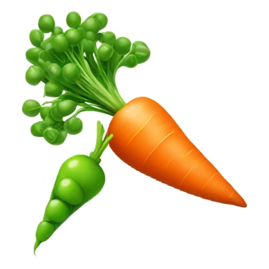 A carrot and pea sticker