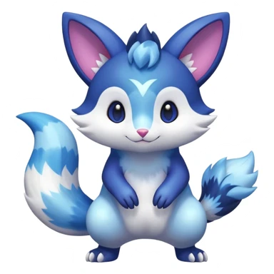 Shiny Exotic Colorful Nebula-Gradients Furret-Meowstic-Zangoose-Hybrid (Full body) sticker