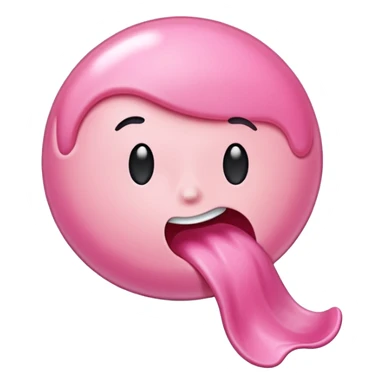 chewed bubble gum sticker