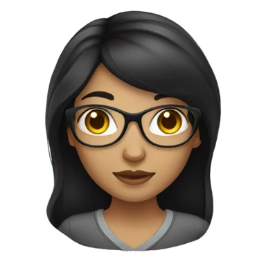 GIRL WITH BLACK HAIR WHO WORKS IN AN INTERNET COMPANY sticker