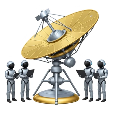 satellite qui observe plein d’unités sticker