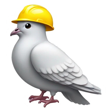 Dove Wearing a hard hat sticker
