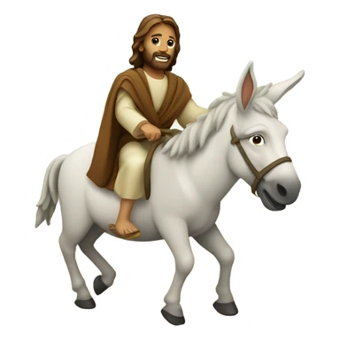 Jesus riding donkey sticker